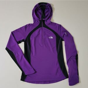 The North Face Women's Flight Series Purple & Black Hooded ¼-Zip Pullover